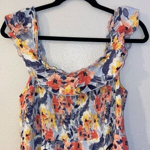 Maternity Floral Maxi Sundress, Size Large